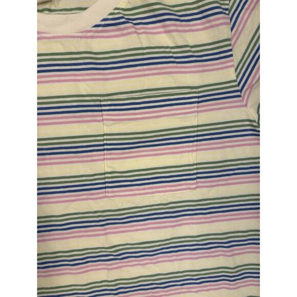 Pact Women’s Striped Short Sleeve Sleep Shirt Size Large Organic Cotton - Picture 2 of 5